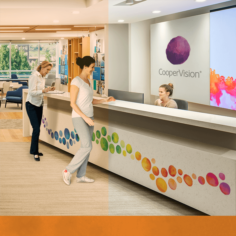 CooperVision employees smiling in the office