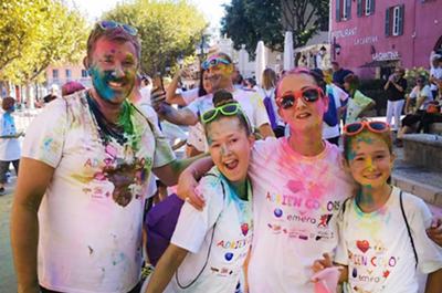 CooperVision France employee color run event