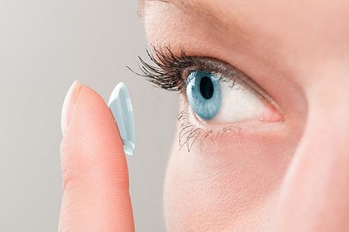 applying contact lenses