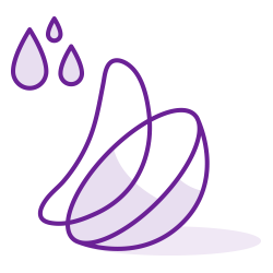 Lens with drops