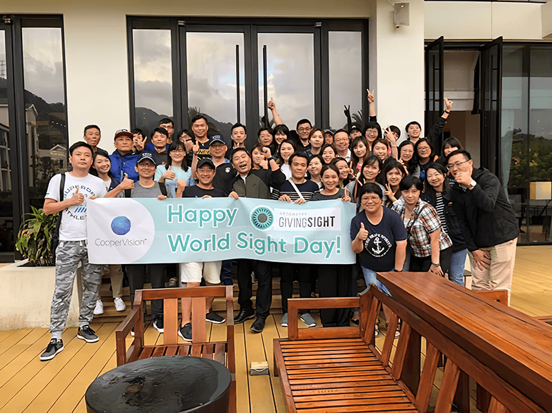 CooperVision employees celebrating world sight day