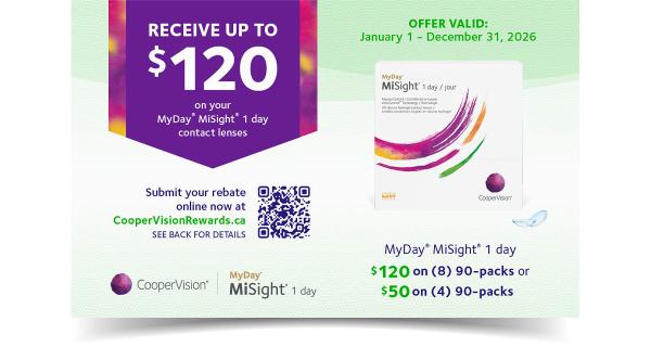 MyDay MiSight 1 day Rebate 2026